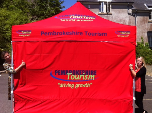 Pembrokeshire Tourism in gazebo tent