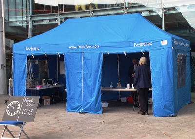 Empiribox - scientific event tent