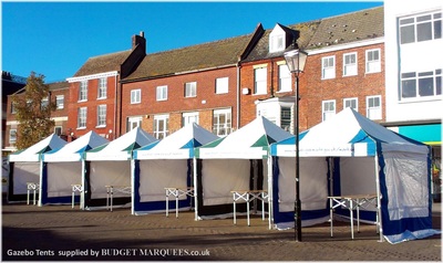 We supplied GY market with enough gazebo event tents to develop a food festival, and Xmas and Easter fayres