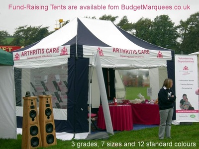 This charity tent is there for all arthritis sufferers
