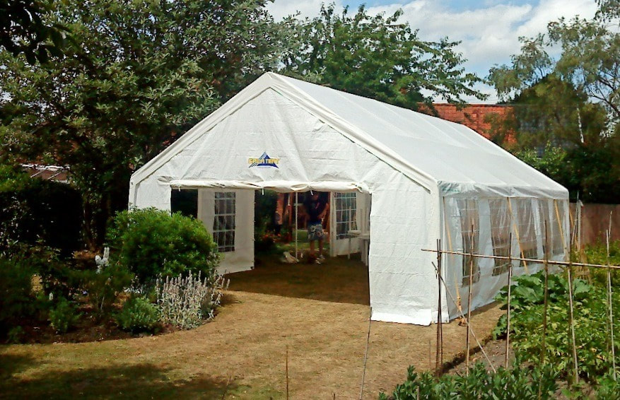 Garden party marquee hired from Budget Marquees