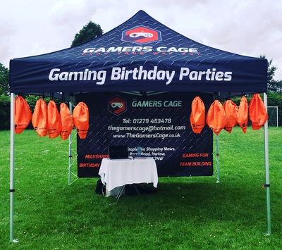 Gaming Tent for birthdays